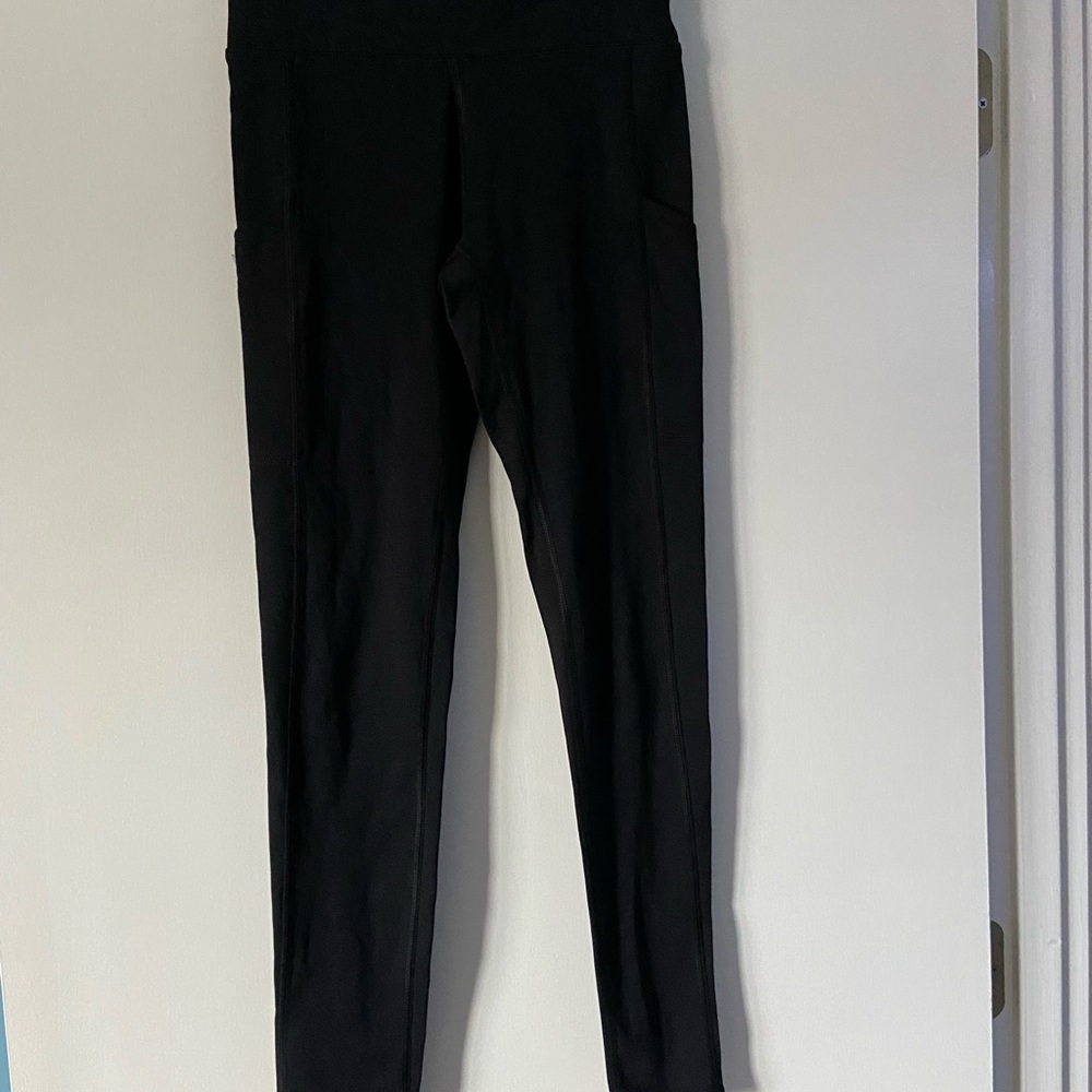 Aerie black leggings high waisted with pockets